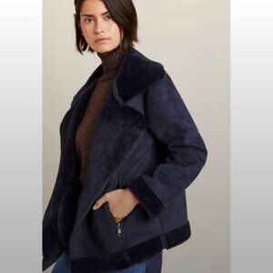 NWT Valencia Suede Moto Jacket Anthropologie X TheRiver Size XS